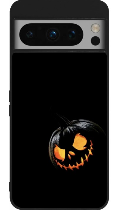 Coque Google Pixel 8 Pro - Silicone rigide noir Halloween 2023 discreet pumpkin