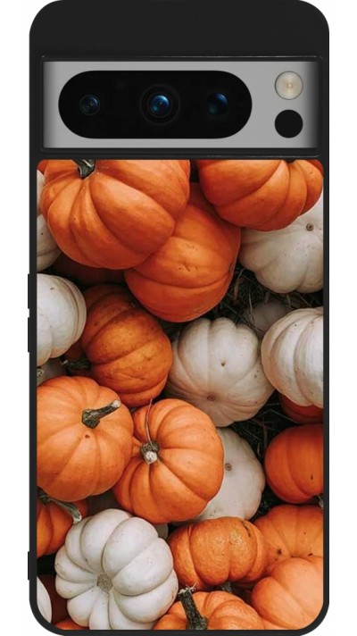 Coque Google Pixel 8 Pro - Silicone rigide noir Halloween 2023 pumpkins lover