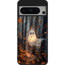 Coque Google Pixel 8 Pro - Silicone rigide noir Halloween 2025 Ghost in the forest