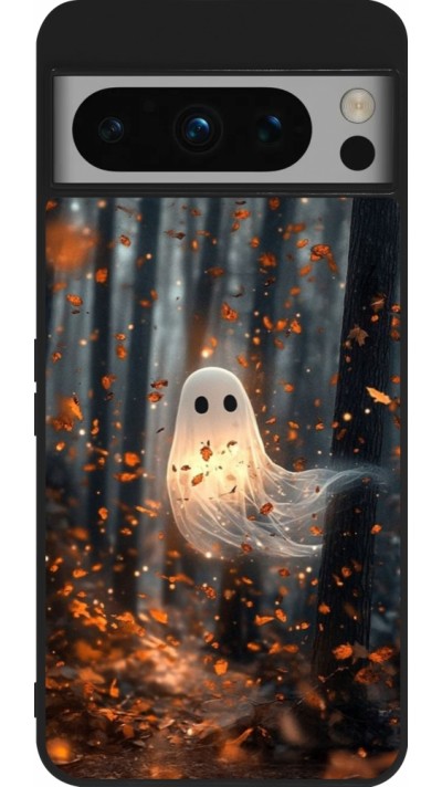 Coque Google Pixel 8 Pro - Silicone rigide noir Halloween 2025 Ghost in the forest