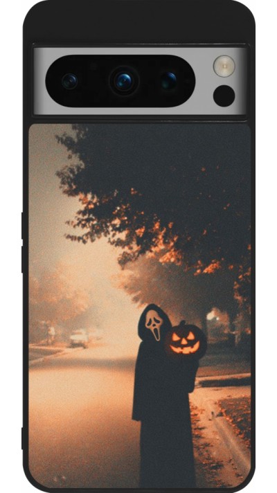 Coque Google Pixel 8 Pro - Silicone rigide noir Halloween 2025 Scream