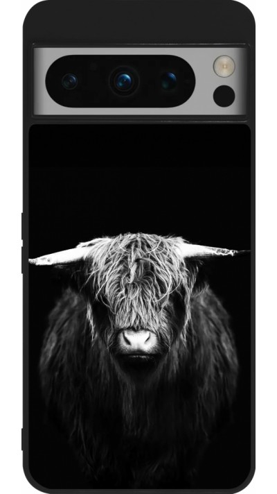 Coque Google Pixel 8 Pro - Silicone rigide noir Highland calf black