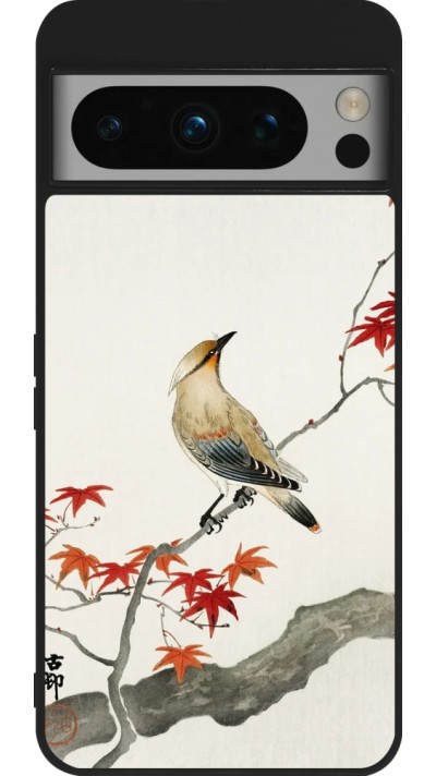 Google Pixel 8 Pro Case Hülle - Silikon schwarz Japanese Bird