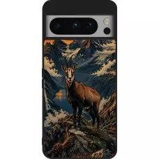 Coque Google Pixel 8 Pro - Silicone rigide noir Linocut Chamois