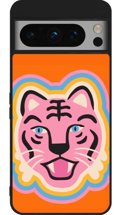 Coque Google Pixel 8 Pro - Silicone rigide noir Lion colors 2026