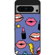 Google Pixel 8 Pro Case Hülle - Silikon schwarz Lips and lipgloss