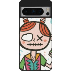 Google Pixel 8 Pro Case Hülle - Silikon schwarz Little Girl Sketch