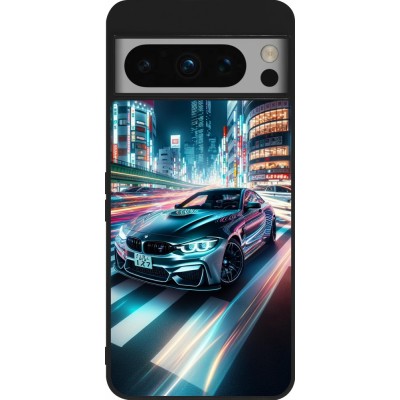 Coque Google Pixel 8 Pro - Silicone rigide noir BMW M4 Tokyo Night
