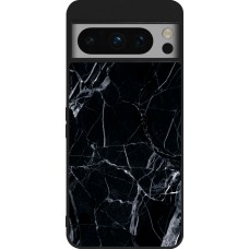 Coque Google Pixel 8 Pro - Silicone rigide noir Marble Black 01