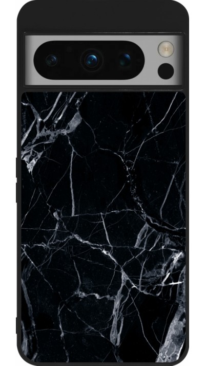 Google Pixel 8 Pro Case Hülle - Silikon schwarz Marble Black 01