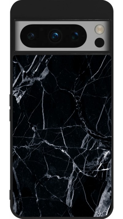 Coque Google Pixel 8 Pro - Silicone rigide noir Marble Black 01