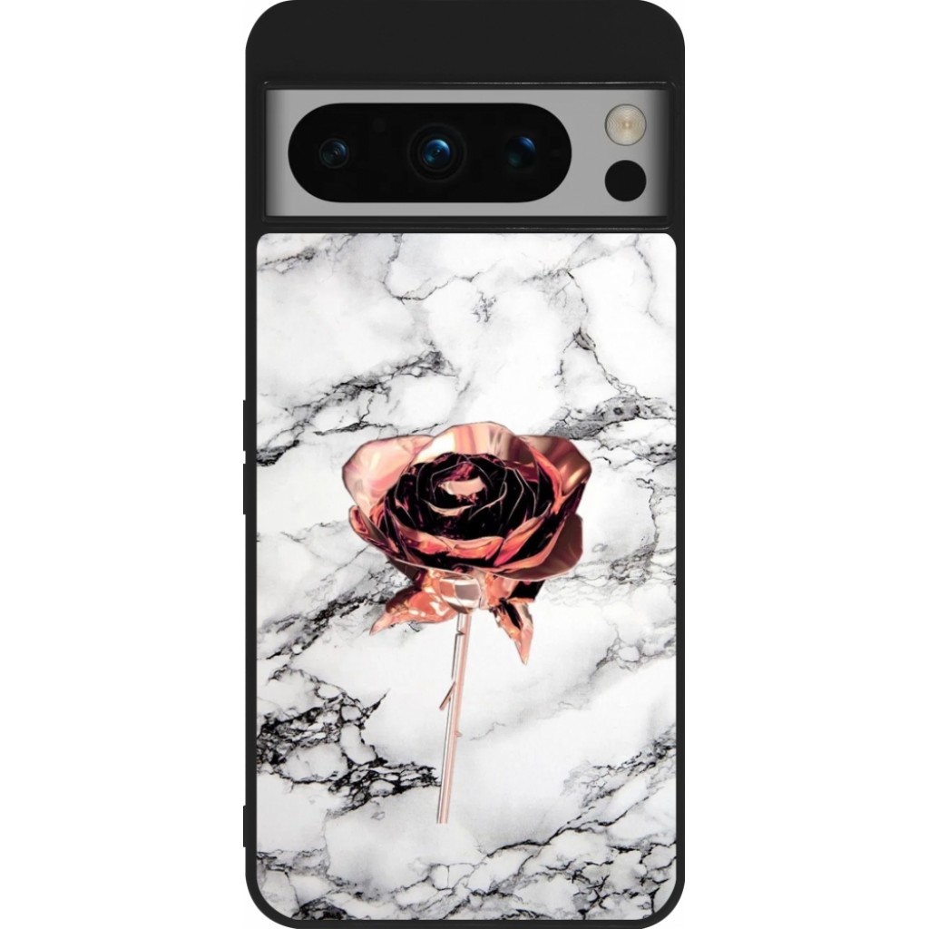 XCYYOO Coque pour Google Pixel 8 Pro avec Cordon de Collier,Coque avec Collier Housse Silicone avec Motif Coeur d'amour Mignon Étui Antichoc avec Cordon Réglable Cover pour Google Pixel 8 Pro,Noir