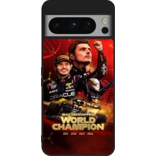 Coque Google Pixel 8 Pro - Silicone rigide noir Max Verstappen Champion 2023