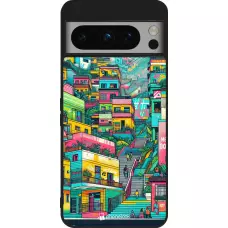 Coque Google Pixel 8 Pro - Silicone rigide noir Medellin Comuna 13 Art