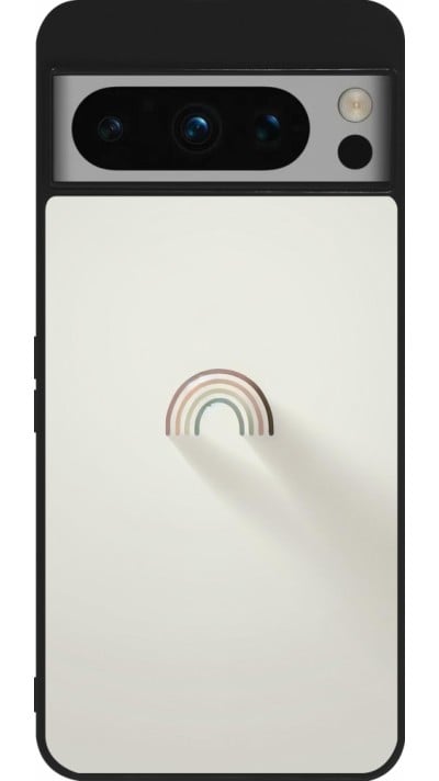 Coque Google Pixel 8 Pro - Silicone rigide noir Mini Rainbow Minimal
