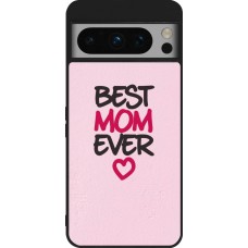 Google Pixel 8 Pro Case Hülle - Silikon schwarz Mom 2023 best Mom ever pink