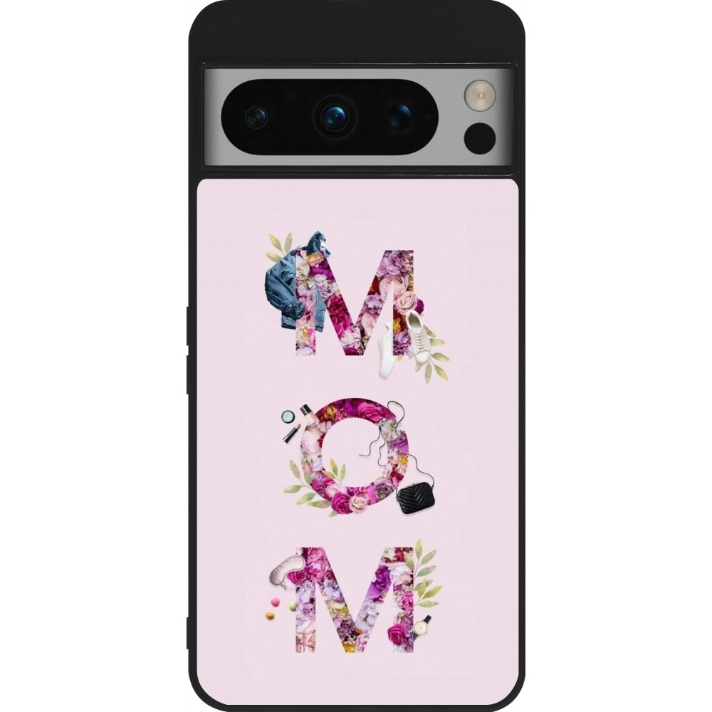 Google Pixel 8 Pro Case Hülle - Silikon schwarz Mom 2024 girly mom