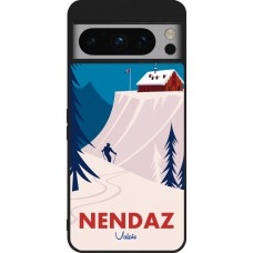 Coque Google Pixel 8 Pro - Silicone rigide noir Nendaz Cabane Ski