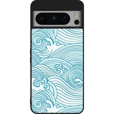 Google Pixel 8 Pro Case Hülle - Silikon schwarz Ocean Waves