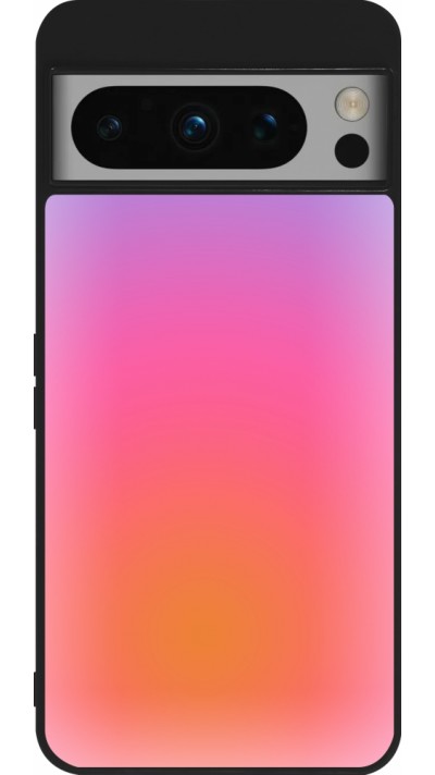 Google Pixel 8 Pro Case Hülle - Silikon schwarz Orange Pink Blue Gradient