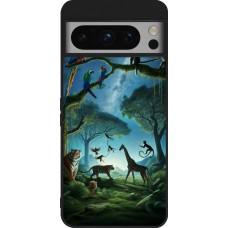 Coque Google Pixel 8 Pro - Silicone rigide noir Paradis des animaux exotiques