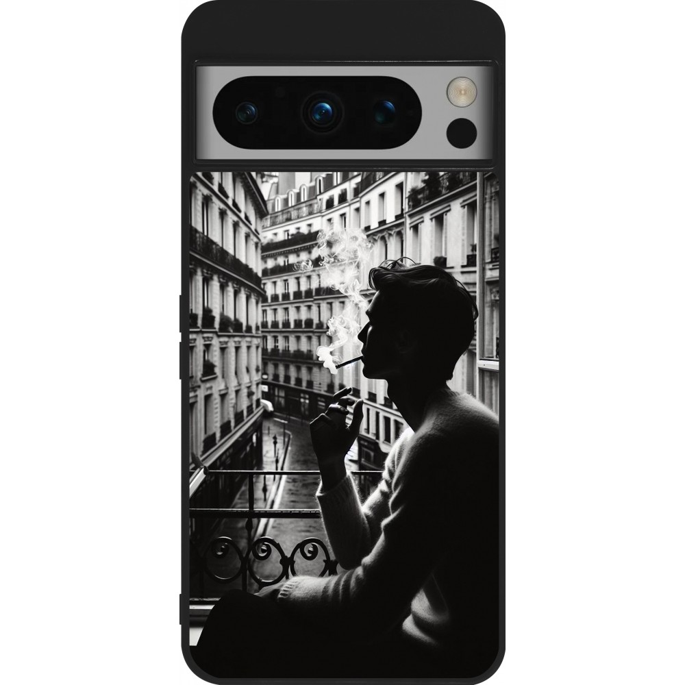 Google Pixel 8 Pro Case Hülle - Silikon schwarz Parisian Smoker