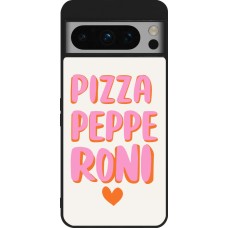 Google Pixel 8 Pro Case Hülle - Silikon schwarz Pizza pepperoni 2026