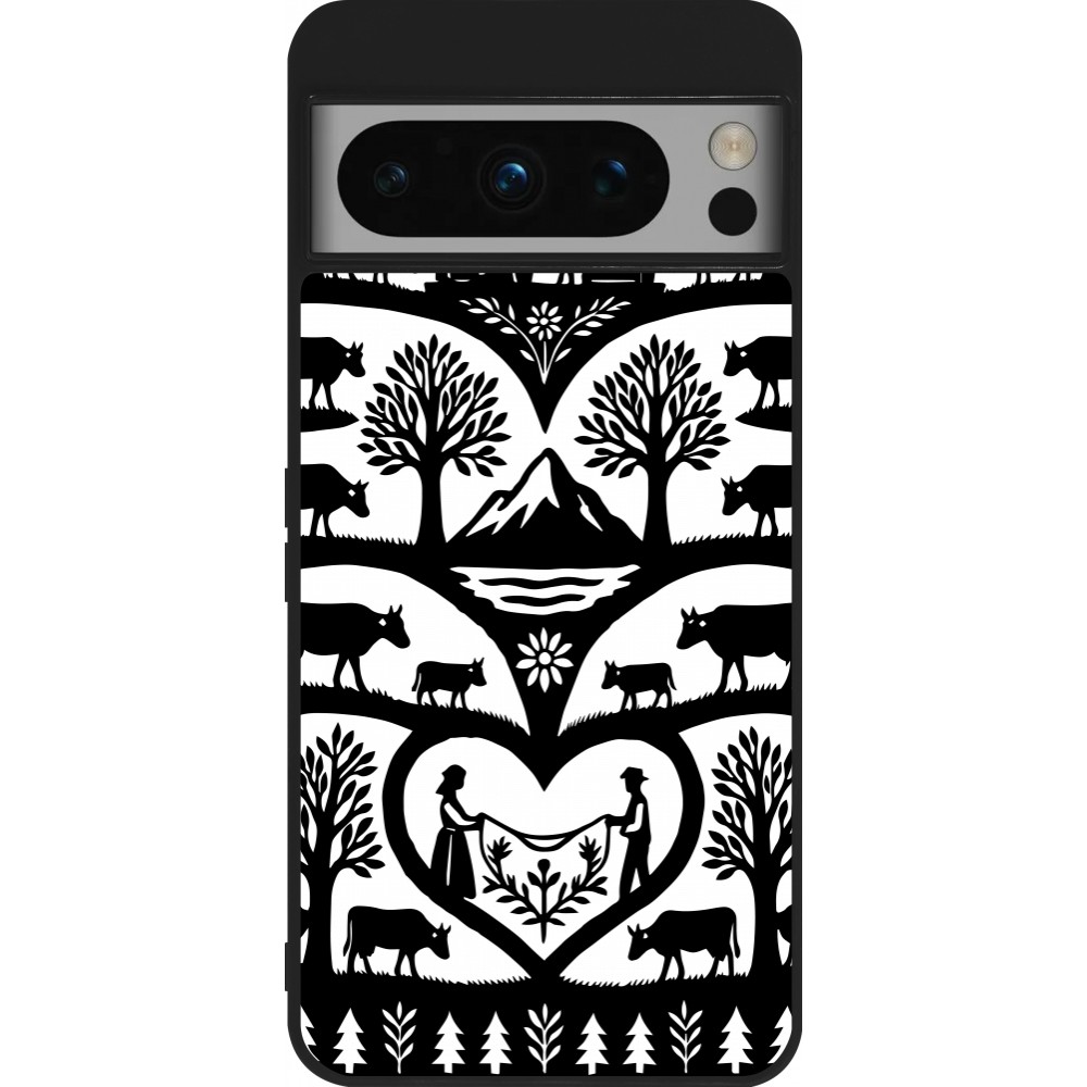 Coque Google Pixel 8 Pro - Silicone rigide noir Poya Suisse 2
