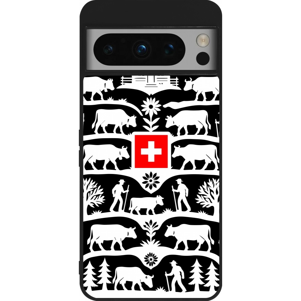 Google Pixel 8 Pro Case Hülle - Silikon schwarz Poya Schweiz 3 schwarz