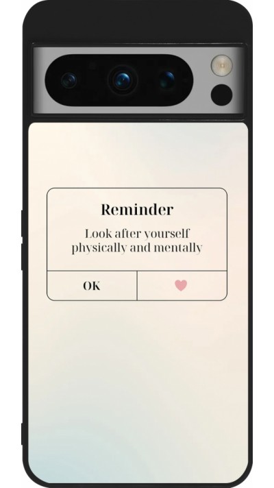 Coque Google Pixel 8 Pro - Silicone rigide noir Reminder Look after yourself