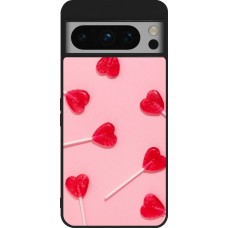 Coque Google Pixel 8 Pro - Silicone rigide noir Saint Valentines Day 26 Lollipop