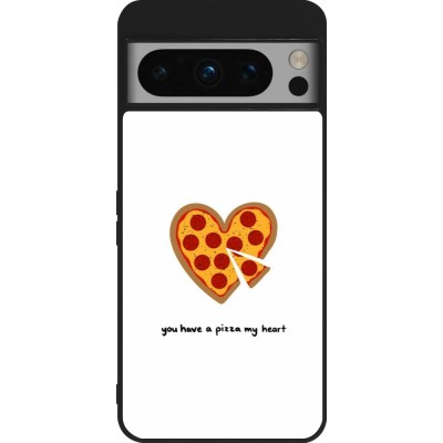 Google Pixel 8 Pro Case Hülle - Silikon schwarz Saint Valentines Day 26 You have my pizza heart