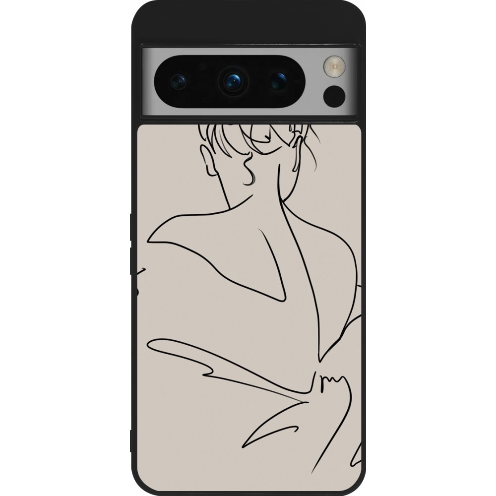 Google Pixel 8 Pro Case Hülle - Silikon schwarz Salnikova 05