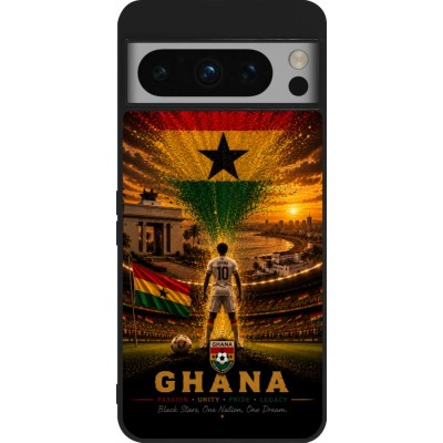 Google Pixel 8 Pro Case Hülle - Silikon schwarz Fussball Ghana splash 2026