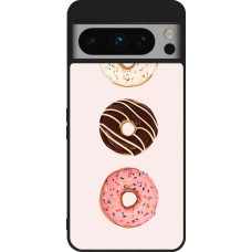 Google Pixel 8 Pro Case Hülle - Silikon schwarz Spring 23 donuts