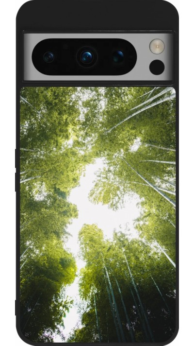 Google Pixel 8 Pro Case Hülle - Silikon schwarz Spring 23 forest blue sky