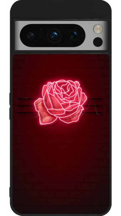 Coque Google Pixel 8 Pro - Silicone rigide noir Spring 23 neon rose