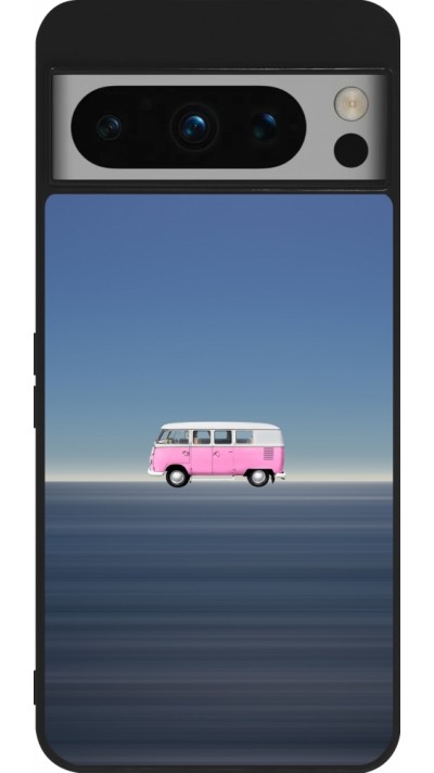 Google Pixel 8 Pro Case Hülle - Silikon schwarz Spring 23 pink bus