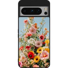 Coque Google Pixel 8 Pro - Silicone rigide noir Spring flowers Spring 2026