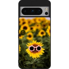 Google Pixel 8 Pro Case Hülle - Silikon schwarz Sunflower with glasses Spring 2026