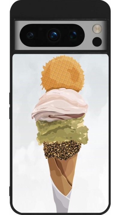 Coque Google Pixel 8 Pro - Silicone rigide noir Summer 2025 Cornet