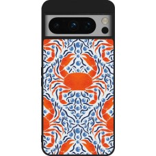 Google Pixel 8 Pro Case Hülle - Silikon schwarz Crabs and pearls Summer 2026