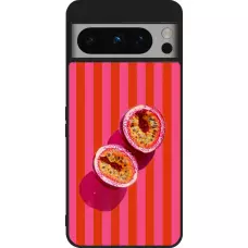 Coque Google Pixel 8 Pro - Silicone rigide noir Passion fruit Summer 2026
