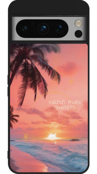 Google Pixel 8 Pro Case Hülle - Silikon schwarz Watch more sunsets Summer 2026