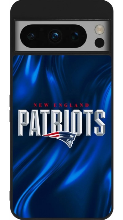 Coque Google Pixel 8 Pro - Silicone rigide noir Super Bowl 26 Patriots 2