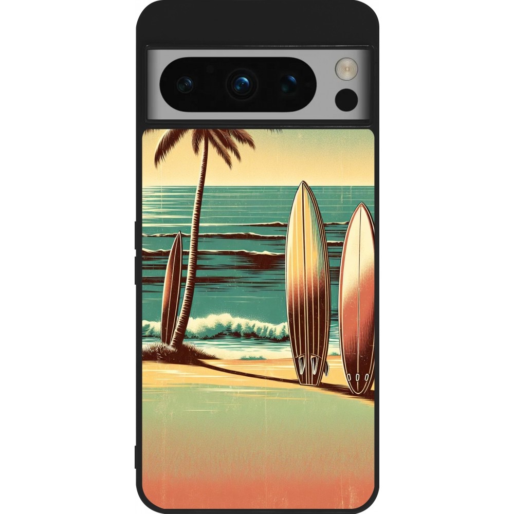 Google Pixel 8 Pro Case Hülle - Silikon schwarz Surf Paradise