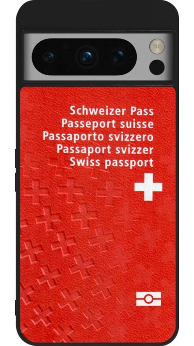Coque Google Pixel 8 Pro - Silicone rigide noir Swiss Passport