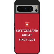 Google Pixel 8 Pro Case Hülle - Silikon schwarz Switzerland Great Since 1291