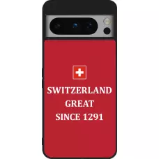 Coque Google Pixel 8 Pro - Silicone rigide noir Switzerland Great Since 1291