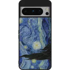 Coque Google Pixel 8 Pro - Silicone rigide noir Tableau art - La Nuit étoilée - Van Gogh